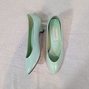 Vintage Highlights Light Blue Women's Kitten Heels Pumps Size 7